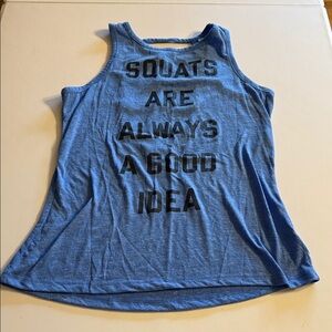Blue Graphic Tank Top